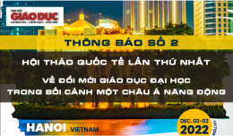 THÔNG BÁO SỐ 2 Về việc tổ chức Hội thảo quốc tế lần thứ I về Đổi mới Giáo dục đại học trong bối cảnh một châu Á năng động